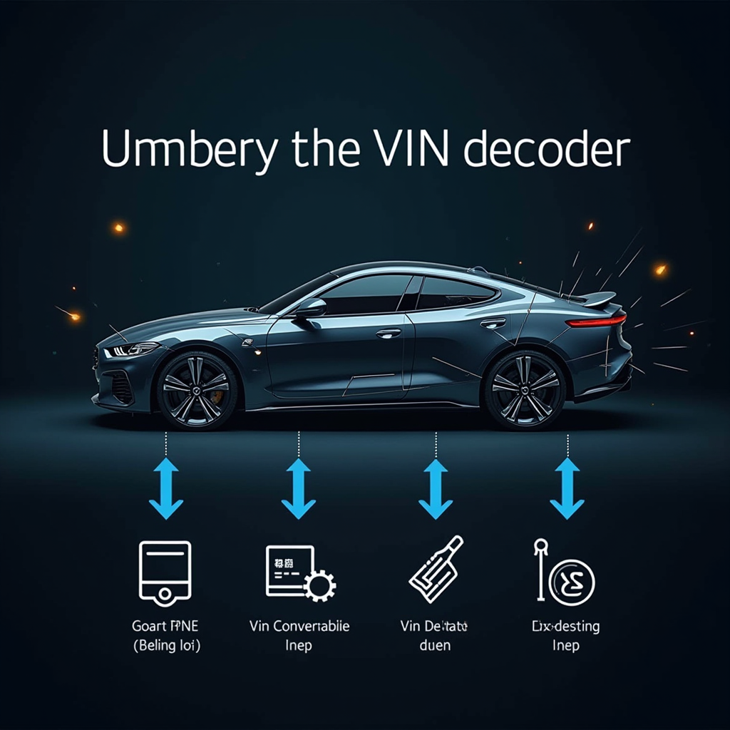 Візуалізація процесу роботи VIN-декодера: від введення номера до отримання розшифрованих даних через алгоритми та бази даних виробників автомобілів